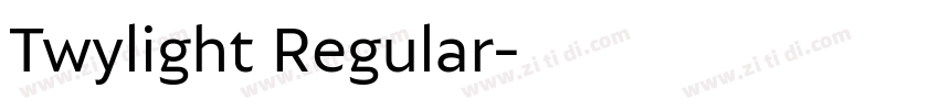 Twylight Regular字体转换